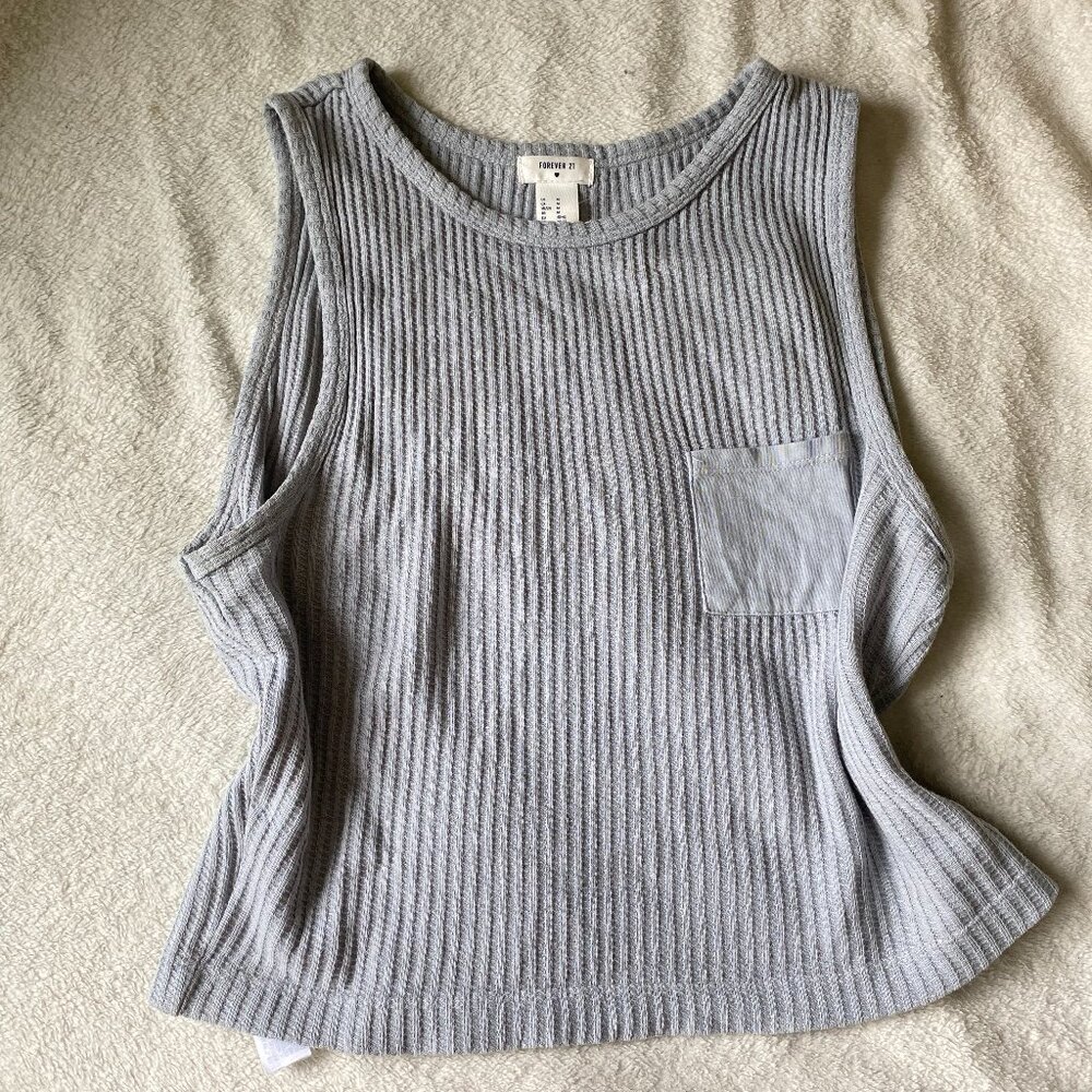F21 women's wide ribbed tank top